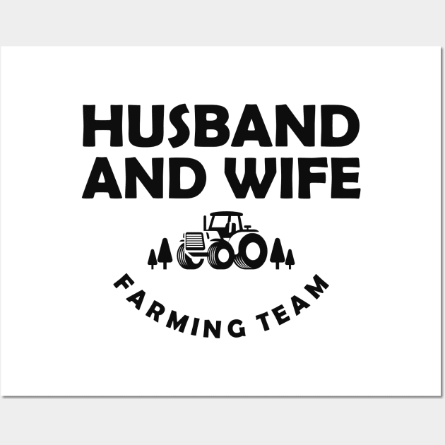 Farmer - Husband and wife farming team Wall Art by KC Happy Shop